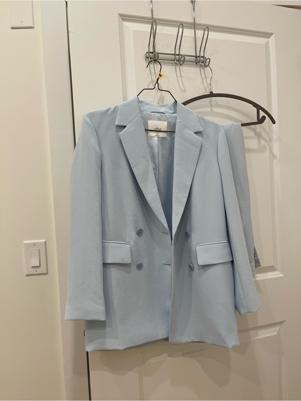 Wilfred Pale Blue Double-Breasted Blazer - Picture 6 of 6